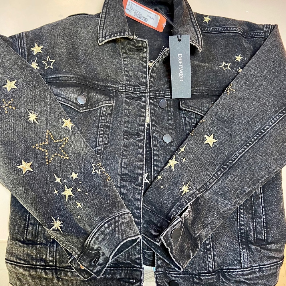 Driftwood Denim Jacket in Celestial Design